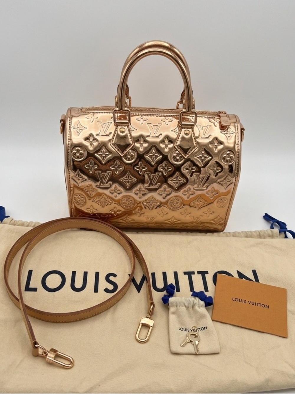 Louis Vuitton SPEEDY 25 COPPER Miroir Bandouliere LV SKI '25 Limited Edition NEW